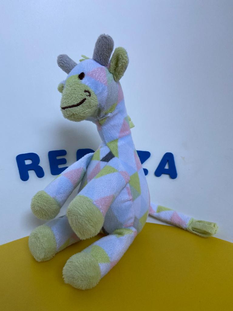 K1409 happy horse giraf giraffe groen blokjes, Ophalen of Verzenden, Gebruikt, Overige typen