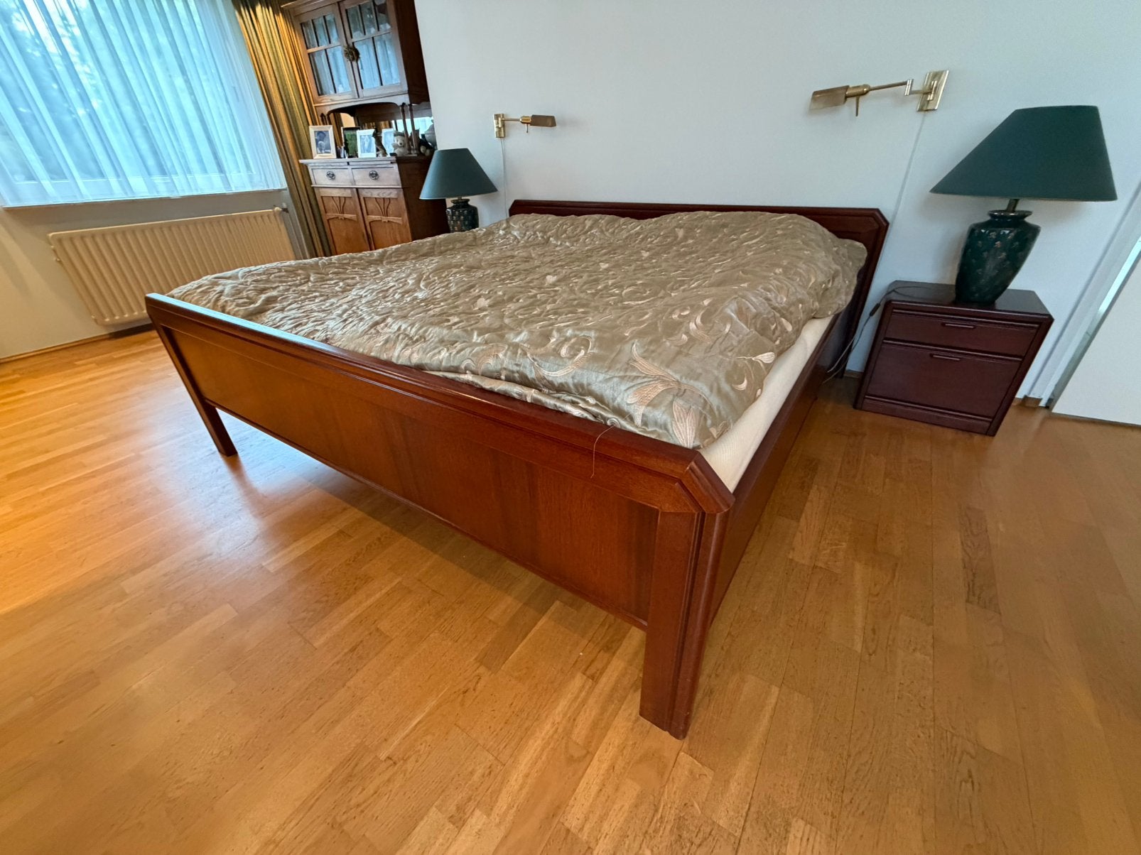 2-persoonsbed, Huis en Inrichting, Ophalen, Bruin, Tweepersoons, Overige maten