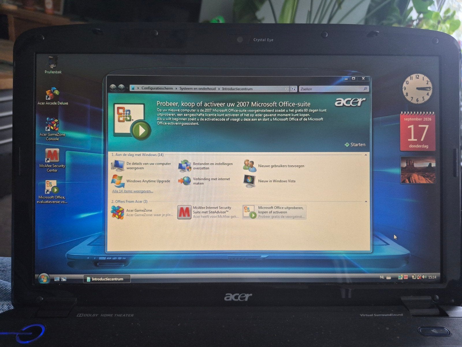 Acer Aspire 5738ZG Laptop, Ophalen, Gebruikt, 2 tot 3 Ghz, Intel Pentium Processor T4300