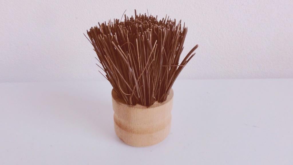 Pan borstel, pot borstel ouderwets van hout, Ophalen of Verzenden