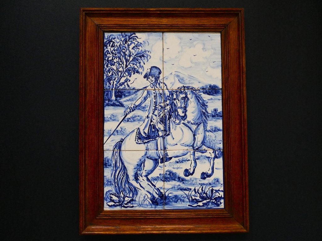 Tegeltableau Nuno Oliveira dressuurinstructeur te paard, Antiek en Kunst, Ophalen of Verzenden