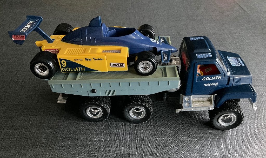 MASK Goliath Racing Transport Truck met Racewagen M.A.S.K, Ophalen, Zo goed als nieuw