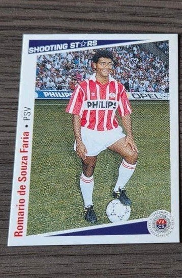 Romario Shooting stars trading cards 1991/92 PSV, Ophalen of Verzenden, Gebruikt, PSV, Poster, Plaatje of Sticker