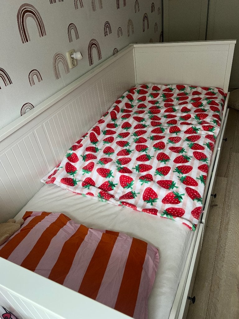 Hemnes ikea bedbank, Ophalen, Gebruikt, 90 cm, Wit