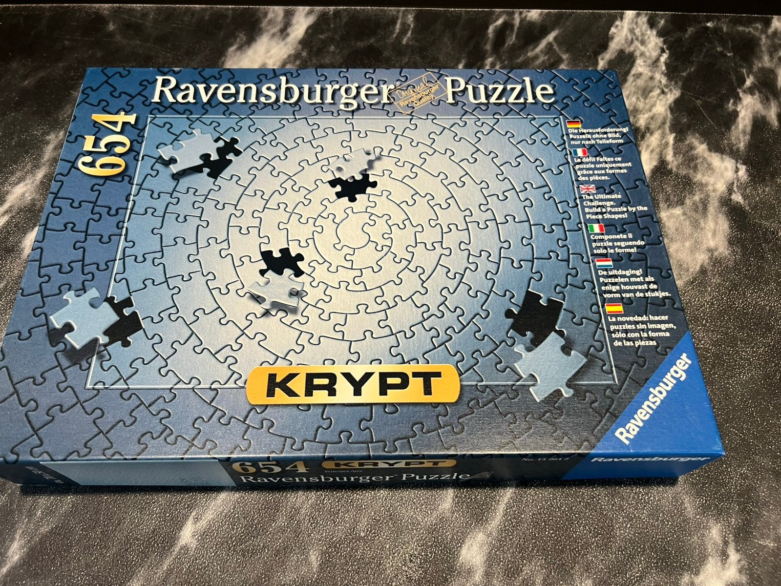 Ravensburger puzzel Krypt Zilver 654 stukjes, Ophalen of Verzenden, Minder dan 500 stukjes, Zo goed als nieuw