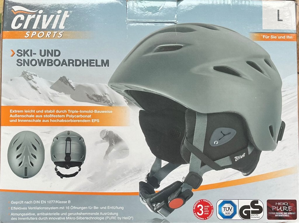 GRIJZE SKI HELM MAAT L 58-60cm 2x5DAGEN GEBRUIKT BIJNA NIEUW, Overige merken, Overige typen, Ophalen of Verzenden, Zo goed als nieuw