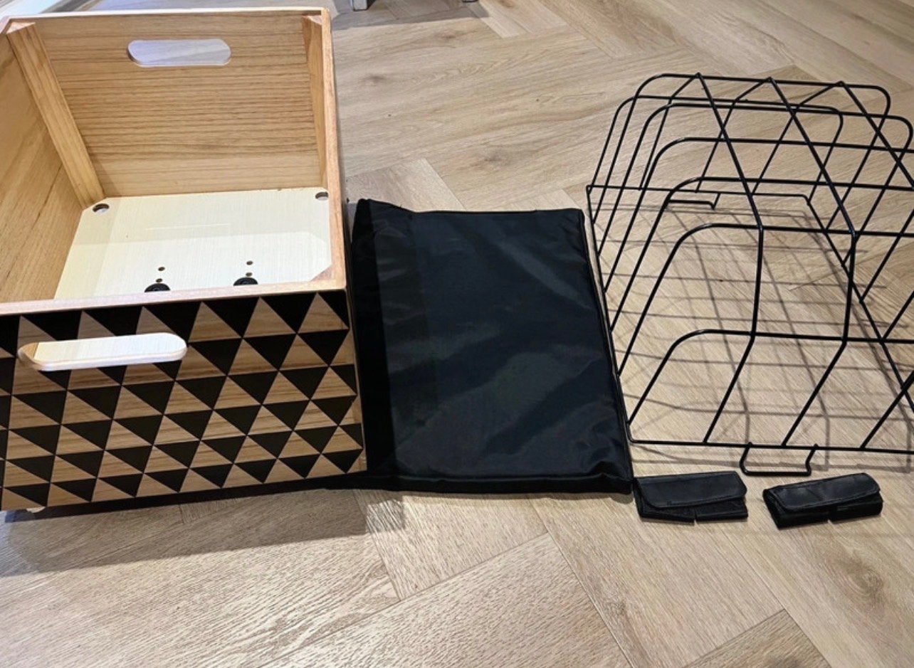 Houten fietskrat met bevestiging voor bagagedrager, Verzenden, Gebruikt, Bagagekar, 20 tot 40 kg