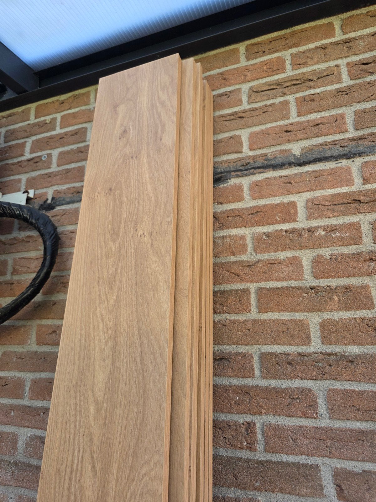 8x Gefineerde Eiken Planken 250.5x20.5 cm, Ophalen, Gebruikt, Minder dan 25 mm, Eiken