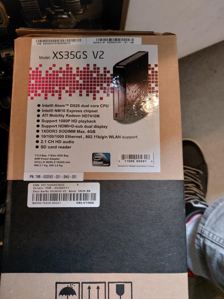 Shuttle XS35GS V2 mini pc nieuw nos, Computers en Software, Desktop Pc's, Ophalen of Verzenden, Nieuw