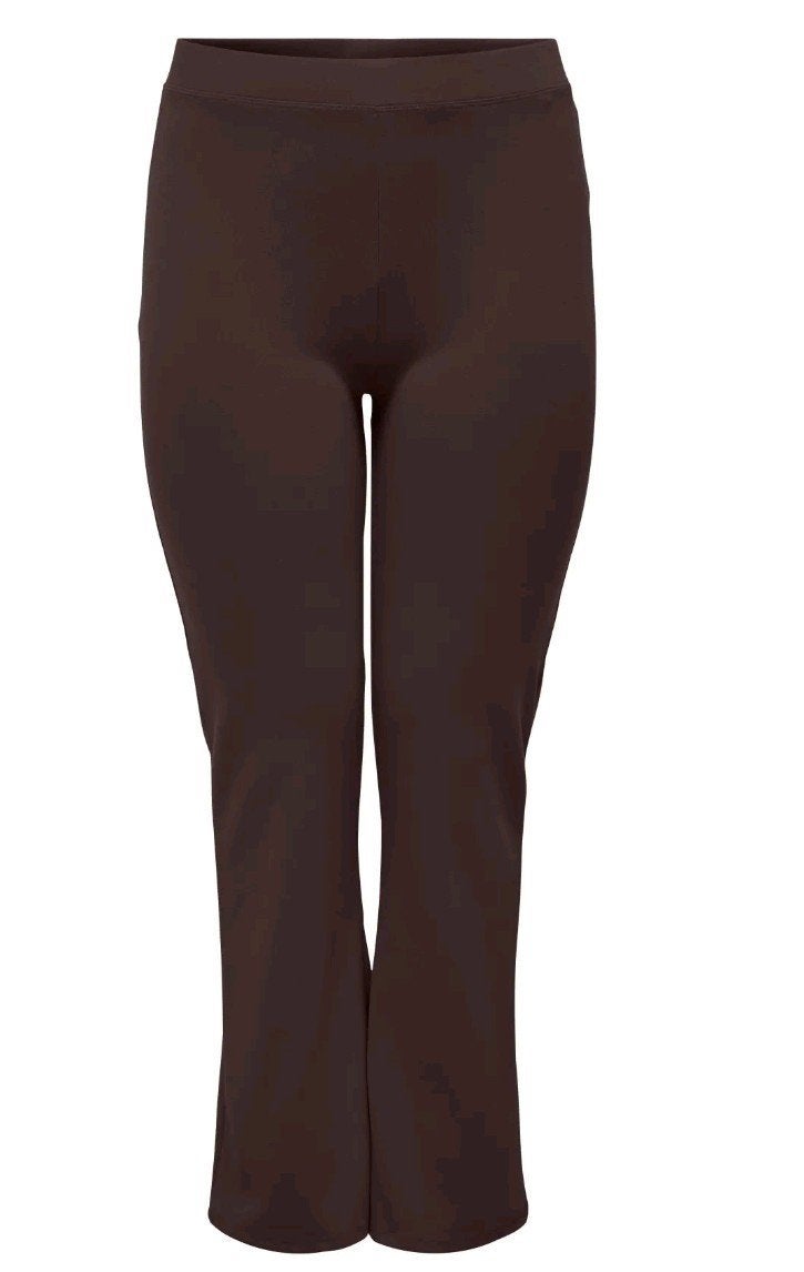 Bruine flared broek Carpever van Only Carmakoma Maat 50/52, O, O, Bruin, O