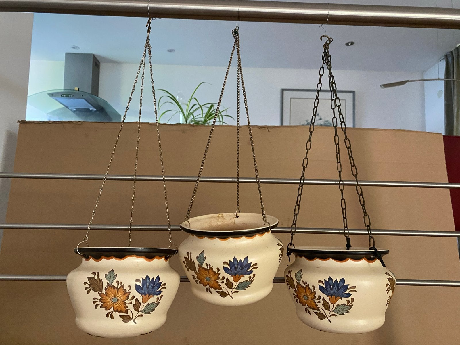 Set van 3 Flora Gouda Plateel hangpotten - Handwerk, Ophalen of Verzenden