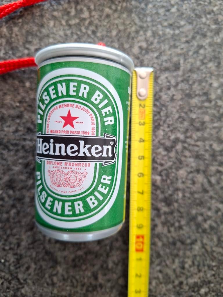 Heineken  afsluitbaar waterdicht geld/sleutelblikje, Verzamelen, Biermerken, Ophalen of Verzenden, Heineken