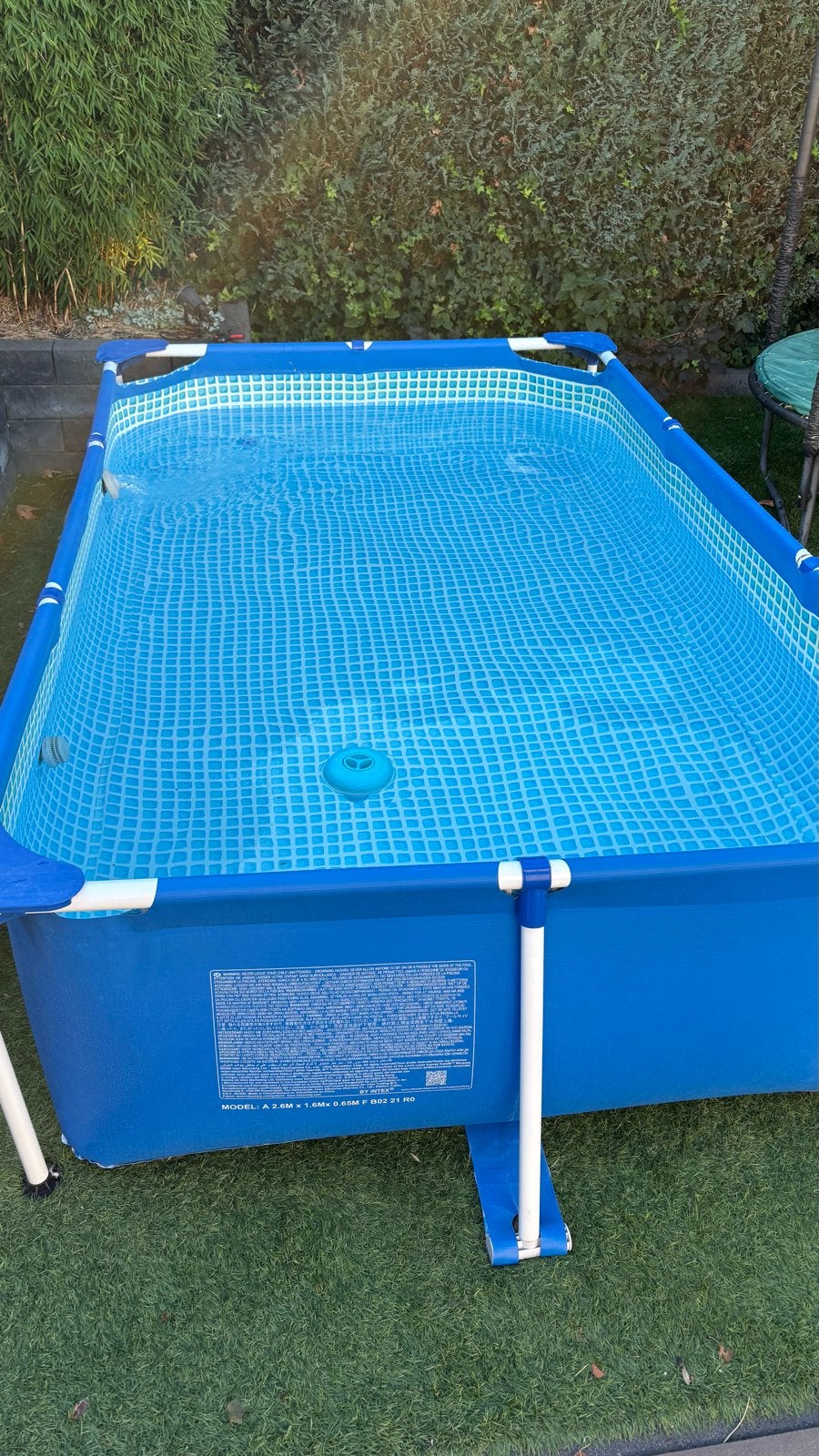Intex Opzetzwembad 2.6M x 1.6M x 0.65M, Tuin en Terras, Ophalen, Gebruikt, Minder dan 80 cm, Minder dan 200 cm