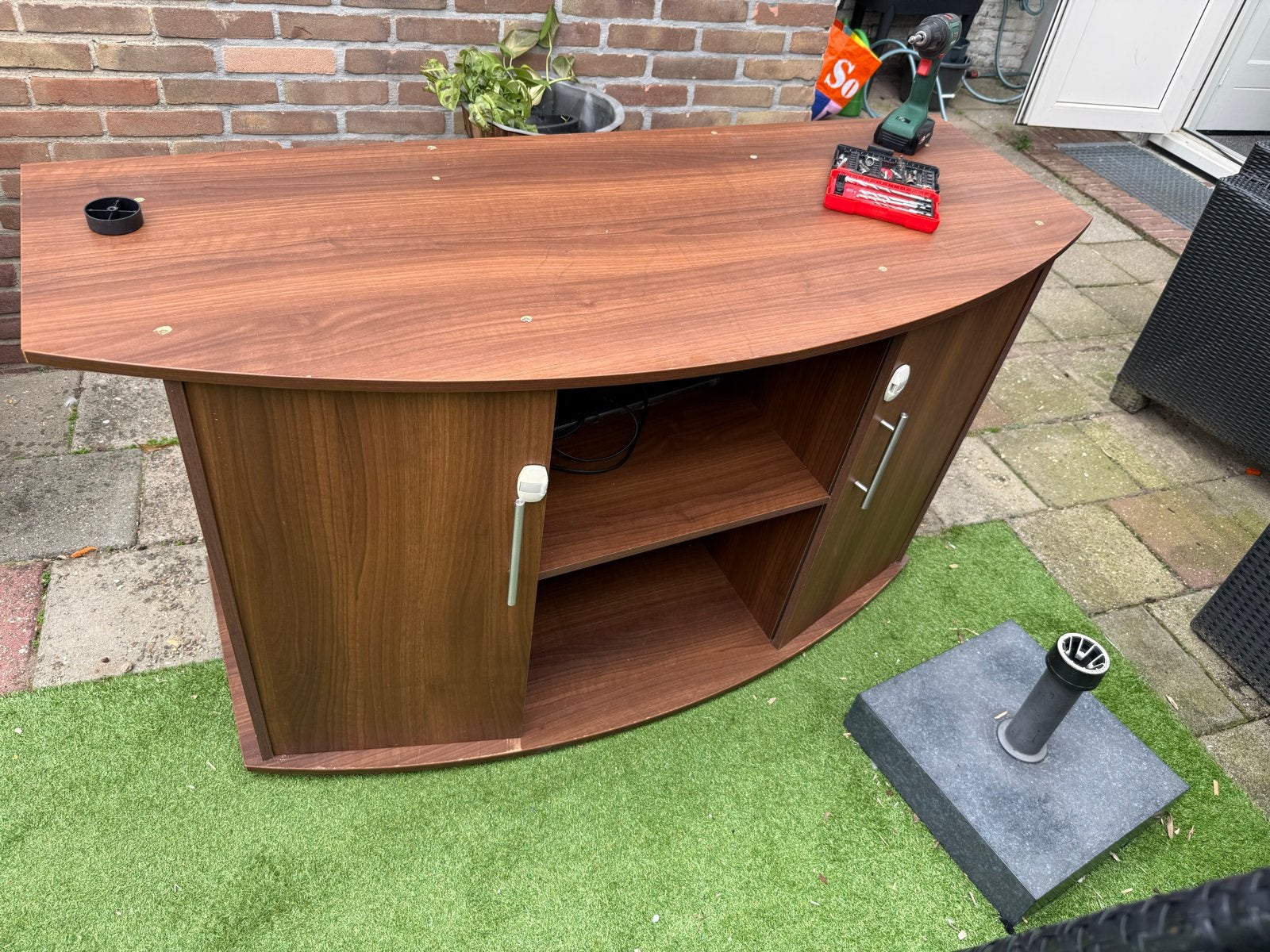 Onderkast juwel vision 450 bruin, Dieren en Toebehoren, Ophalen, Gebruikt, Aquariummeubel, Juwel
