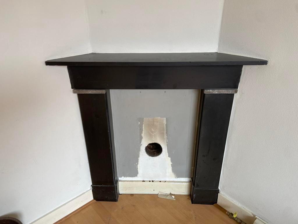 Zwarte Art Deco schouw jaren '20, Ophalen, Gebruikt, Inbouwhaard, Overige soorten
