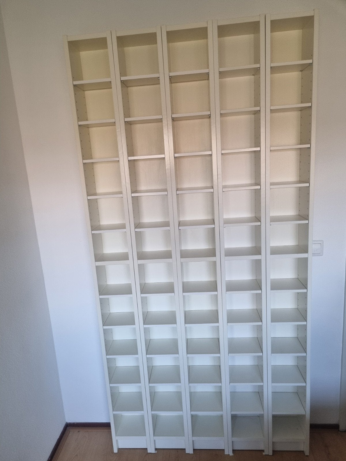 Set van 5 witte Billy cdkasten van IKEA, Ophalen, Met plank(en), Modern, functioneel, 200 cm of meer