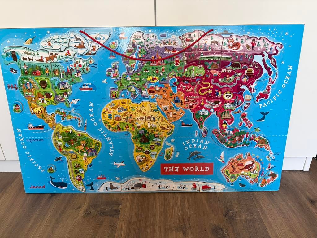Wereldkaart met magneten, Kinderen en Baby's, Speelgoed | Educatief en Creatief, Ophalen, Gebruikt, Ontdekken