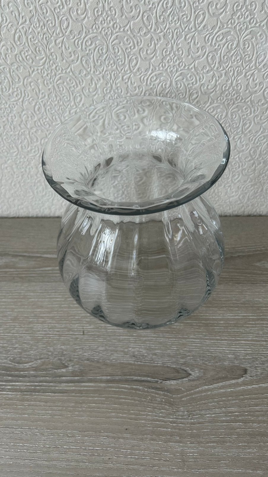 Glazen vaas, Transparant, Ophalen of Verzenden, 17 cm, Glas