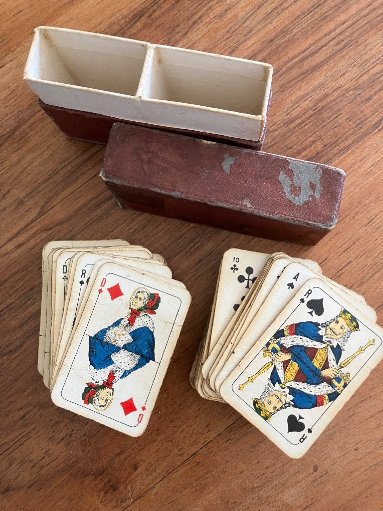 oud dubbelpak speelkaarten, Verzamelen, Ophalen of Verzenden, Gebruikt