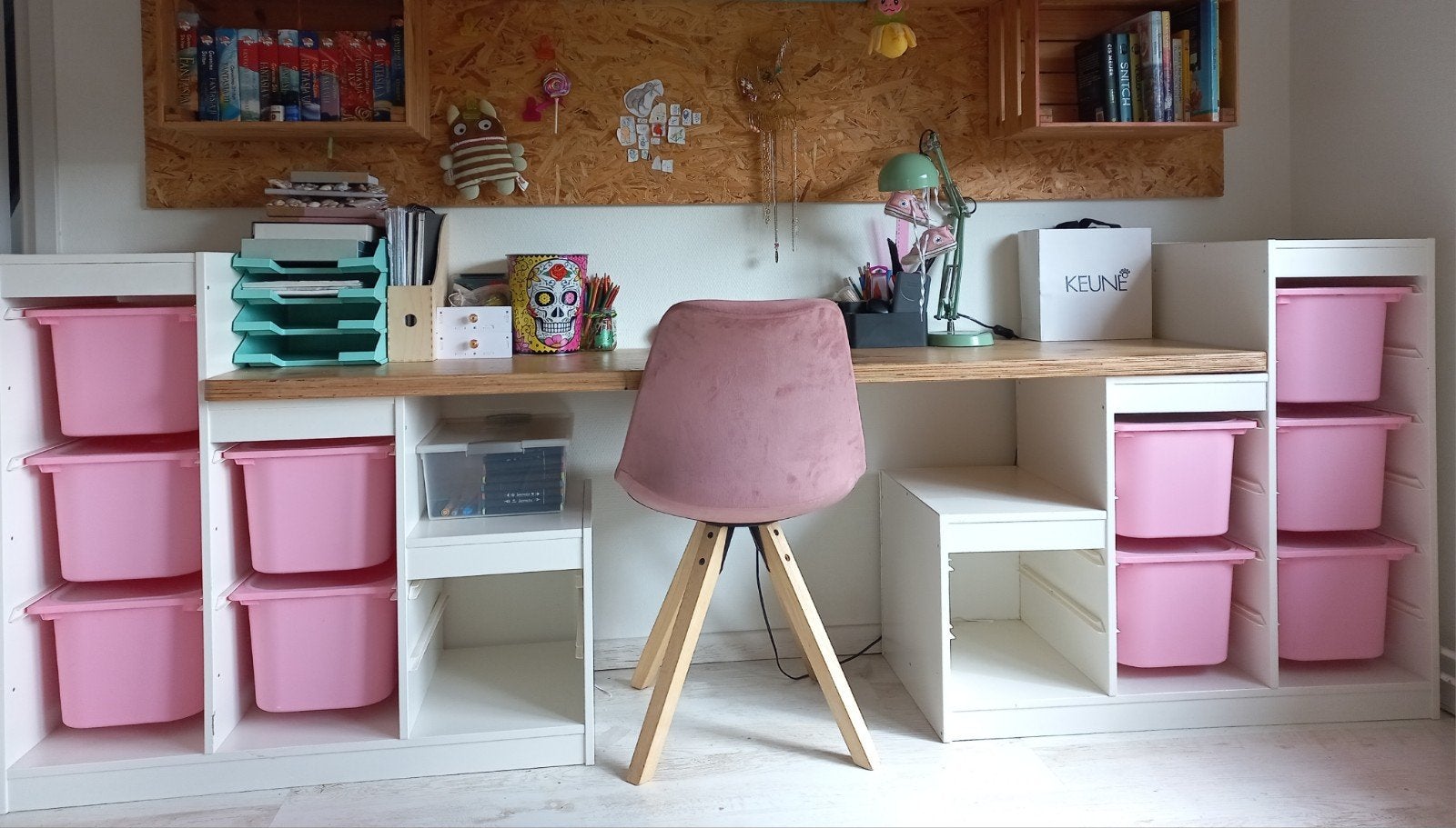 2x IKEA trofast kast met bakken en deksels, Ophalen, Opbergruimte, Gebruikt, Spaanplaat of MDF