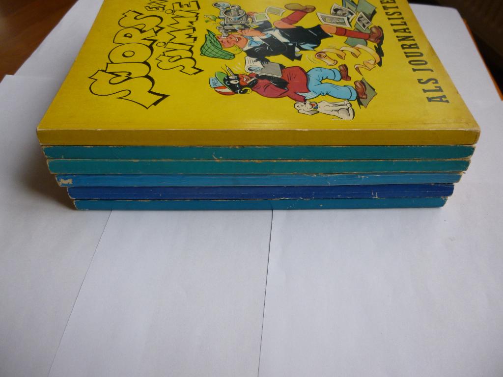6X SJORS EN SJIMMIE STRIPBOEKEN UIT JAREN 60, Boeken, Gelezen, FRANS PIET, Ophalen of Verzenden, Meerdere stripboeken