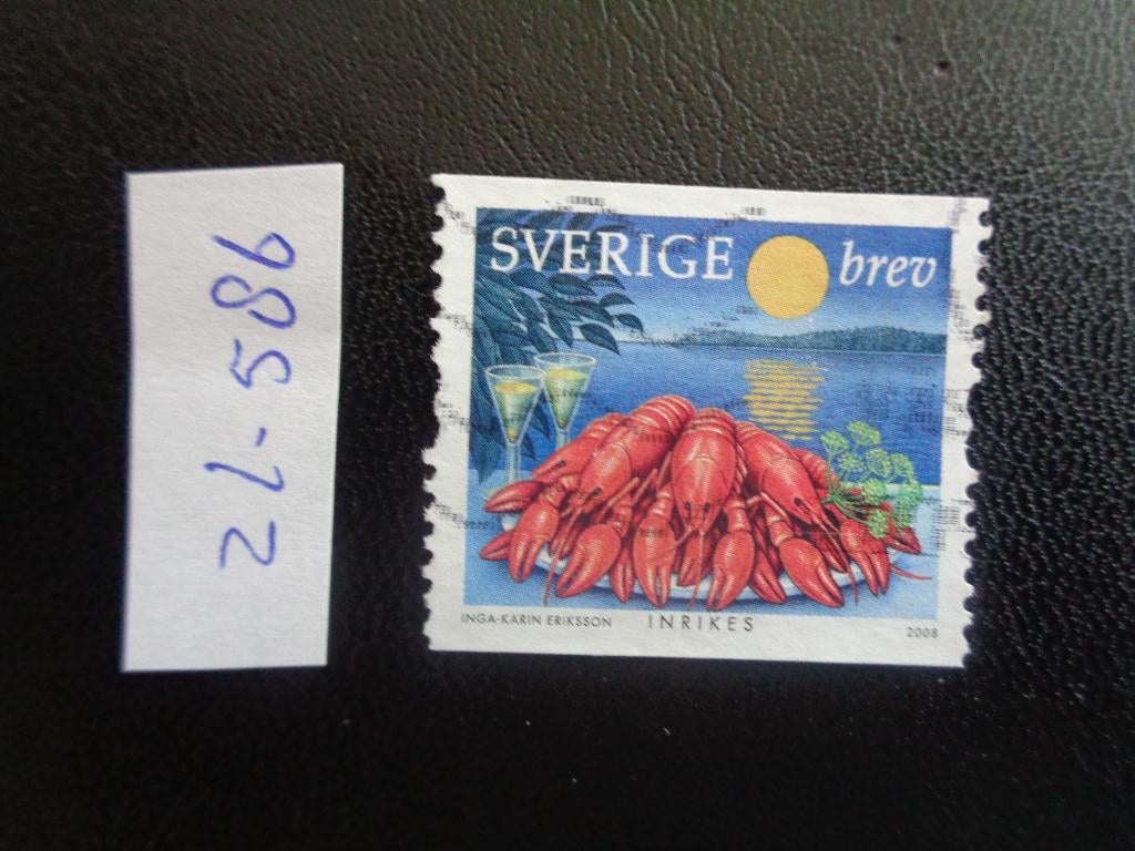 zweden - schaal met kreeften 2008 (zl-586), Ophalen of Verzenden, Zweden, Gestempeld