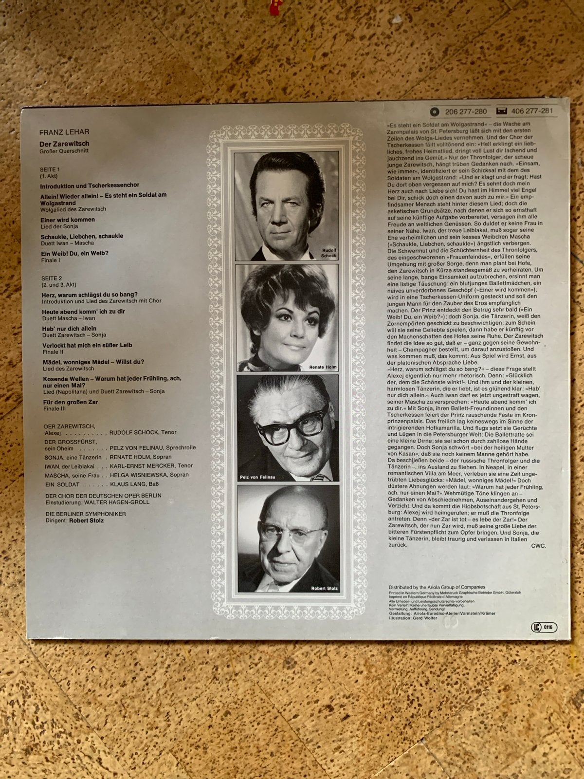 Franz Lehár - Der Zarewitsch LP - Klassieke Opera, Cd's en Dvd's, Vinyl | Klassiek, Gebruikt, Opera of Operette, Modernisme tot heden