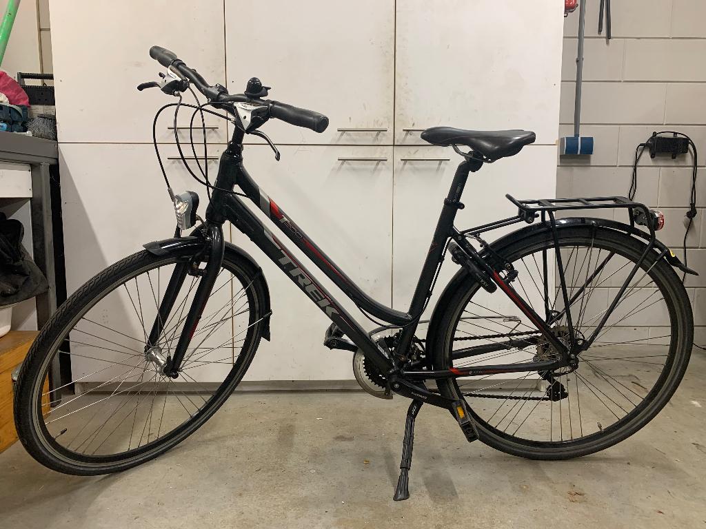 Fiets (trek), Fietsen en Brommers, Fietsen | Dames | Damesfietsen, Gebruikt, Velgrem, Versnellingen, 50 tot 53 cm