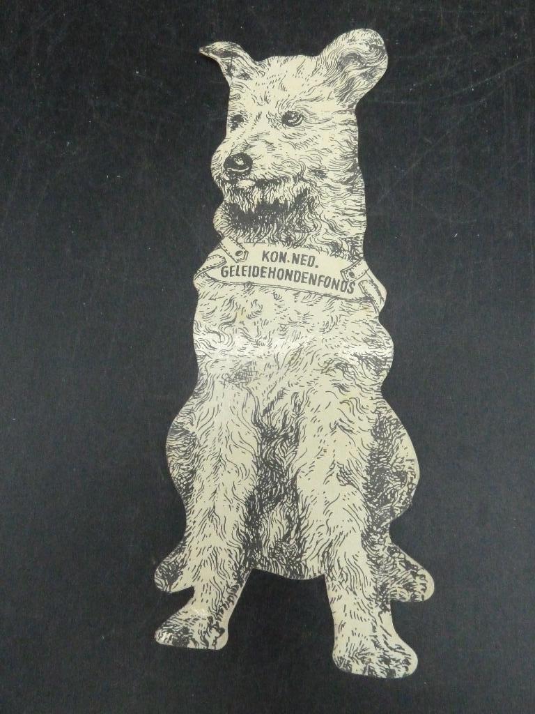 Vintage boekenlegger KNGHF blindegeleidenhond, Verzamelen, Boekenleggers, Ophalen of Verzenden, Nieuw, Dier