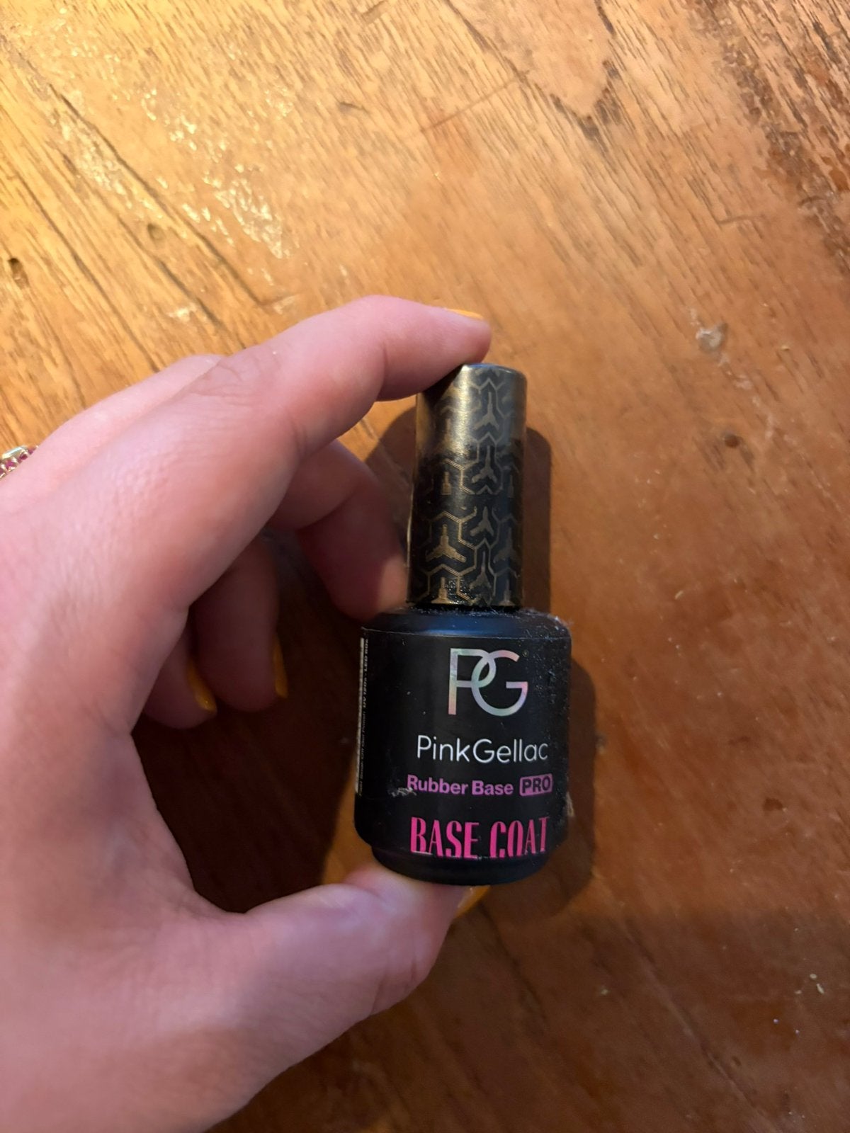 Rubber base pink gellac, Ophalen of Verzenden, Zo goed als nieuw, Overige kleuren, Handen en Nagels