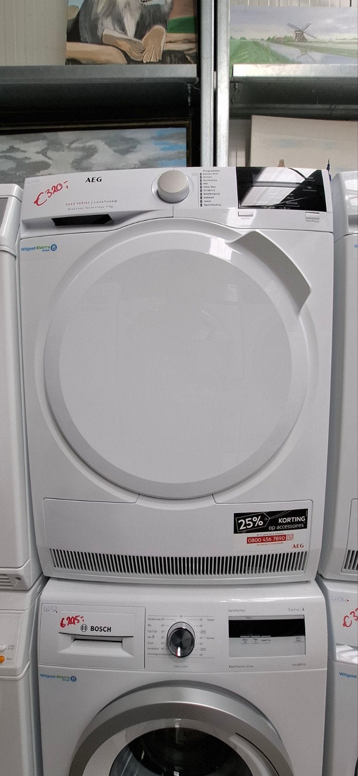 AEG 6000 series condensdroger , 6 maand garantie 4256, Witgoed en Apparatuur, Wasdrogers, Ophalen, 6 tot 8 kg, Minder dan 85 cm