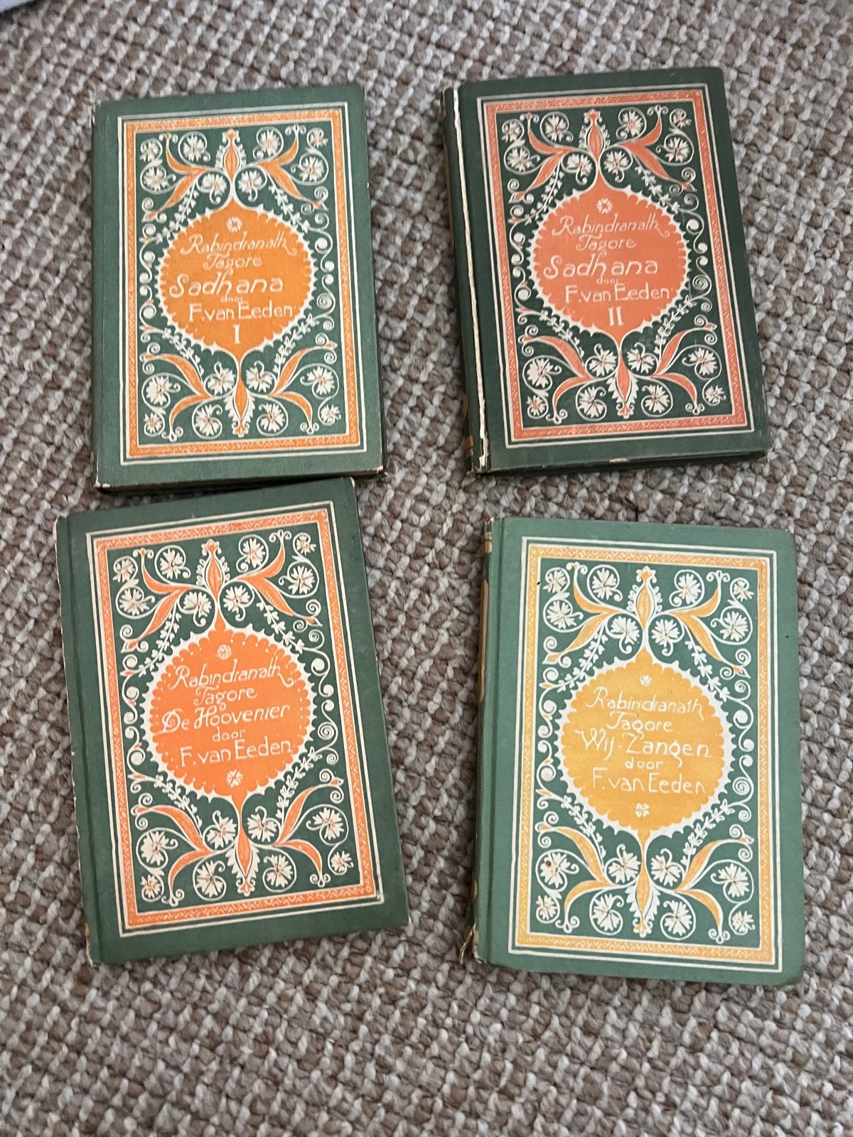 Set van 4 boeken Rabindranath Tagore door F. van Eeden, Ophalen of Verzenden