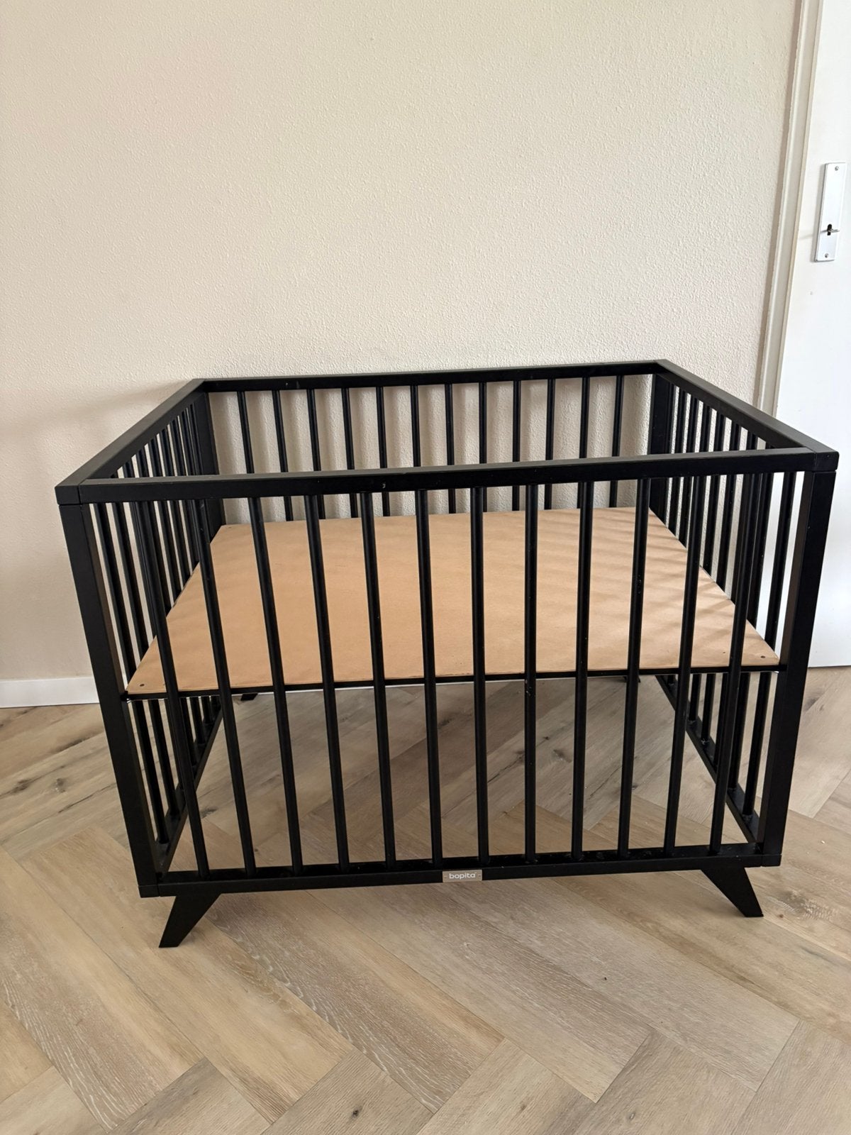 Bopita box retro mat zwart, Kinderen en Baby's, Boxen, Ophalen, Gebruikt, Vierkant, In hoogte verstelbaar
