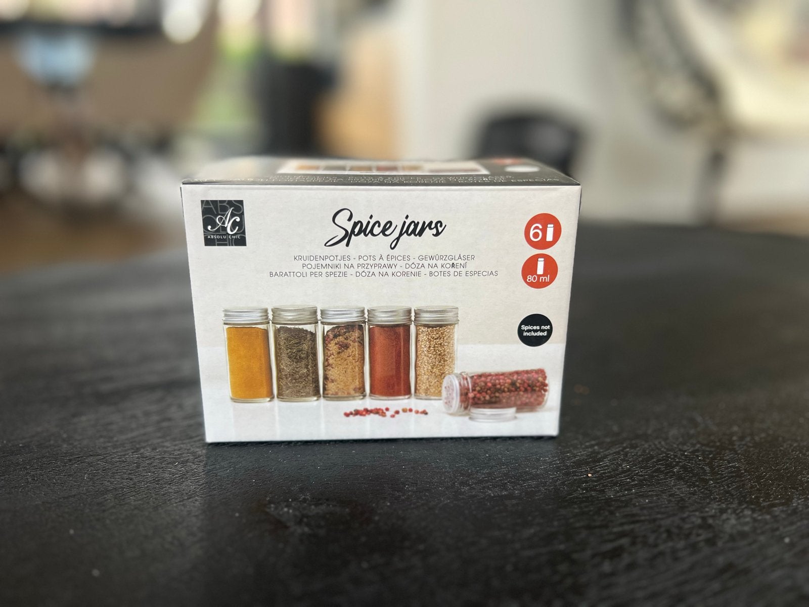 Set van 6 kruidenpotjes - 80 ml, Glas, Nieuw, Ophalen of Verzenden, Voorraadpot