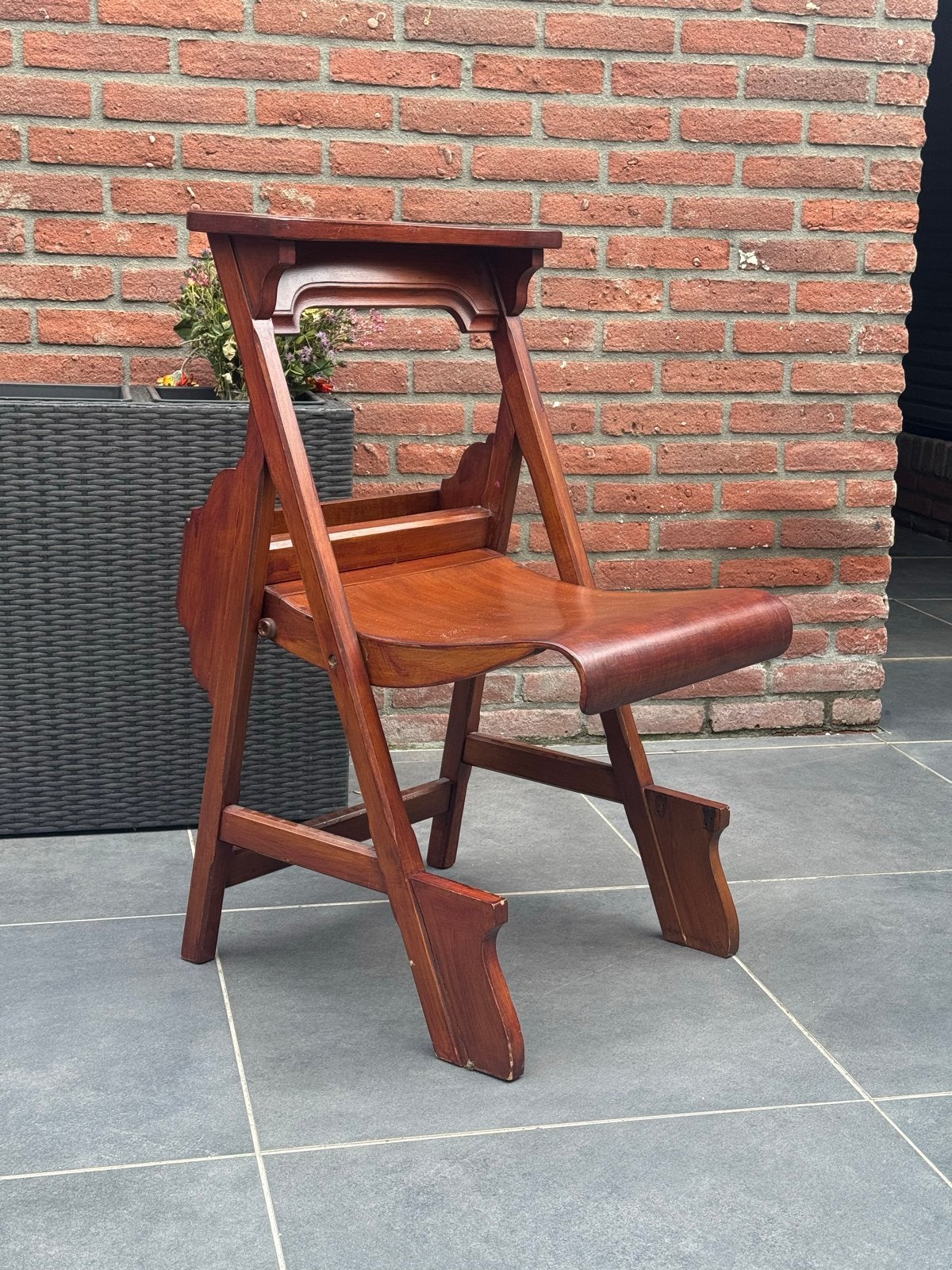 Vintage houten bidstoel / knielbankje, Antiek en Kunst, Ophalen of Verzenden