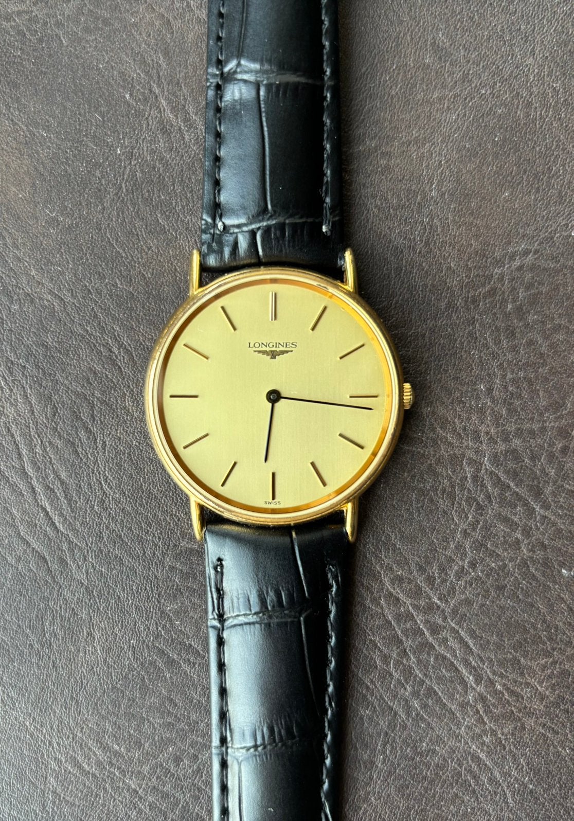 Longines Presence L4.637.2 - Quartz Gouden Heren Horloge, Sieraden, Tassen en Uiterlijk, Overige merken, Polshorloge, Ophalen of Verzenden