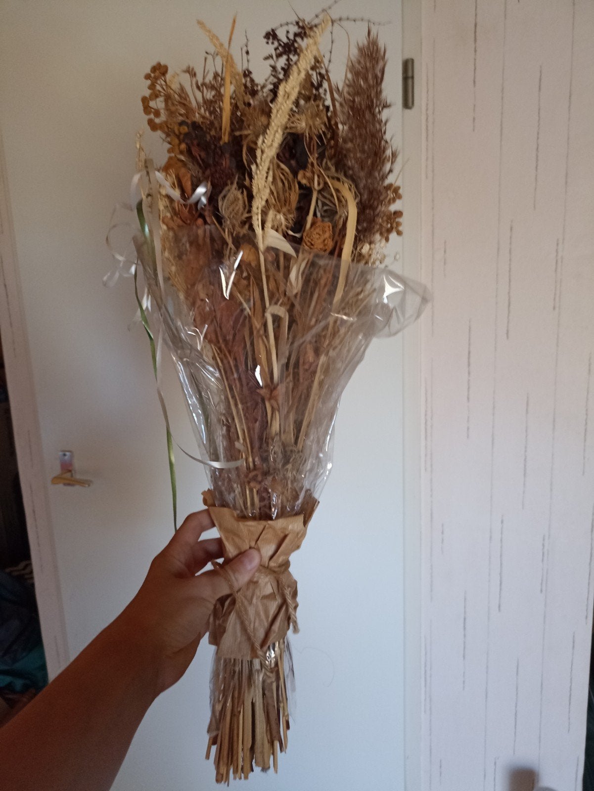 Droogbloemen boeket - Natuurlijke tinten, Ophalen of Verzenden