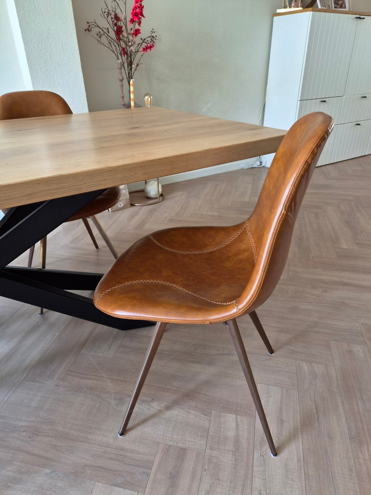 Stoelen 4 stuks, Huis en Inrichting, Stoelen, Ophalen, Bruin, Eén
