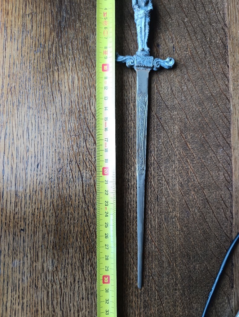 Decoratief zwaard/briefopener met figuur, Antiek en Kunst, Ophalen of Verzenden