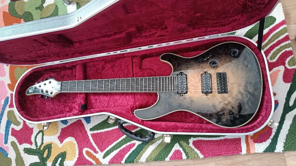 Mayones Regius 7 QM BLK-B  2012 custom shop, Muziek en Instrumenten, Snaarinstrumenten | Gitaren | Elektrisch, Ophalen of Verzenden