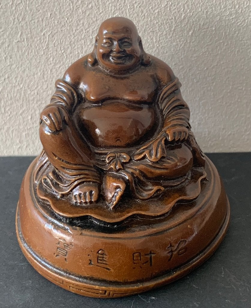 Boeddha, Ophalen, 7 cm, Zo goed als nieuw, Bruin