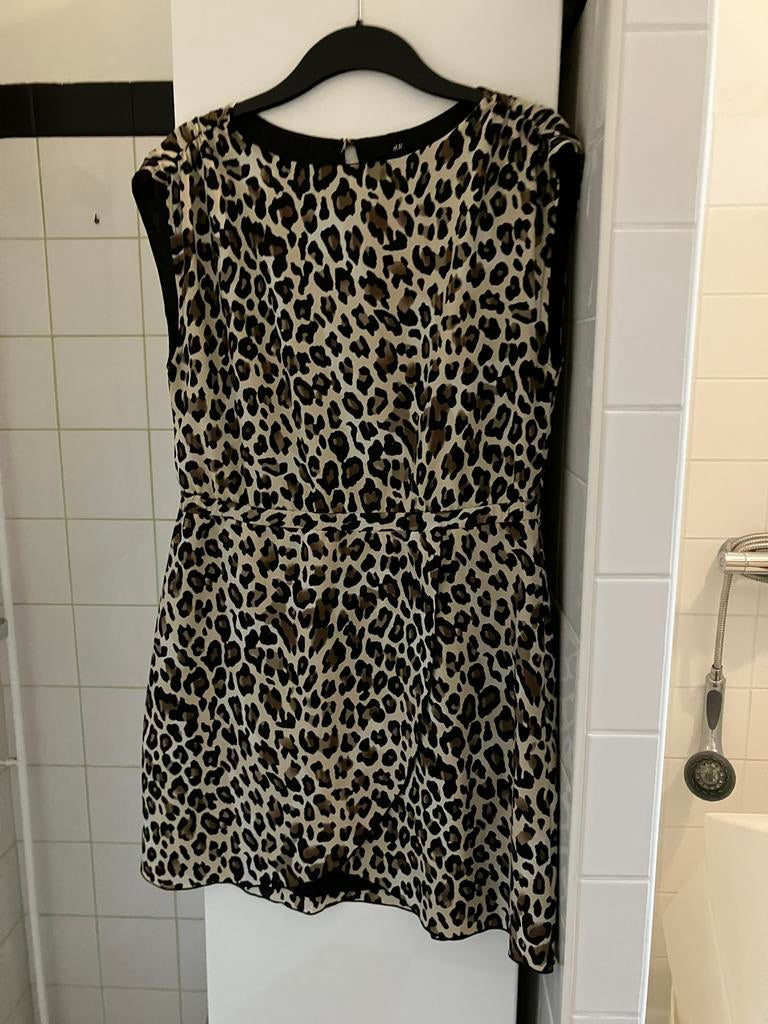 Panter luipaard jurkje H&M mt 38, Maat 38/40 (M), Bruin, Ophalen of Verzenden, Zo goed als nieuw