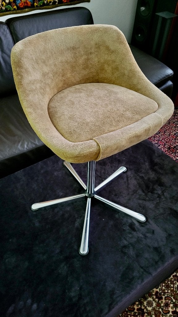 Design Barstoel * Draaifauteuil * Mid century Wedding-stoel, Ophalen, 60 tot 90 cm, Zo goed als nieuw, 1 kruk