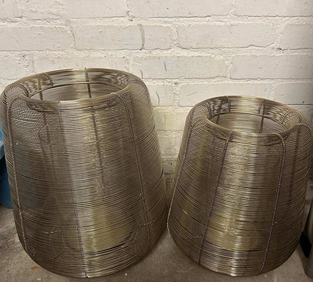 Windlichten goud, Huis en Inrichting, Woonaccessoires | Kandelaars en Kaarsen, Ophalen of Verzenden, Zo goed als nieuw, Overige materialen