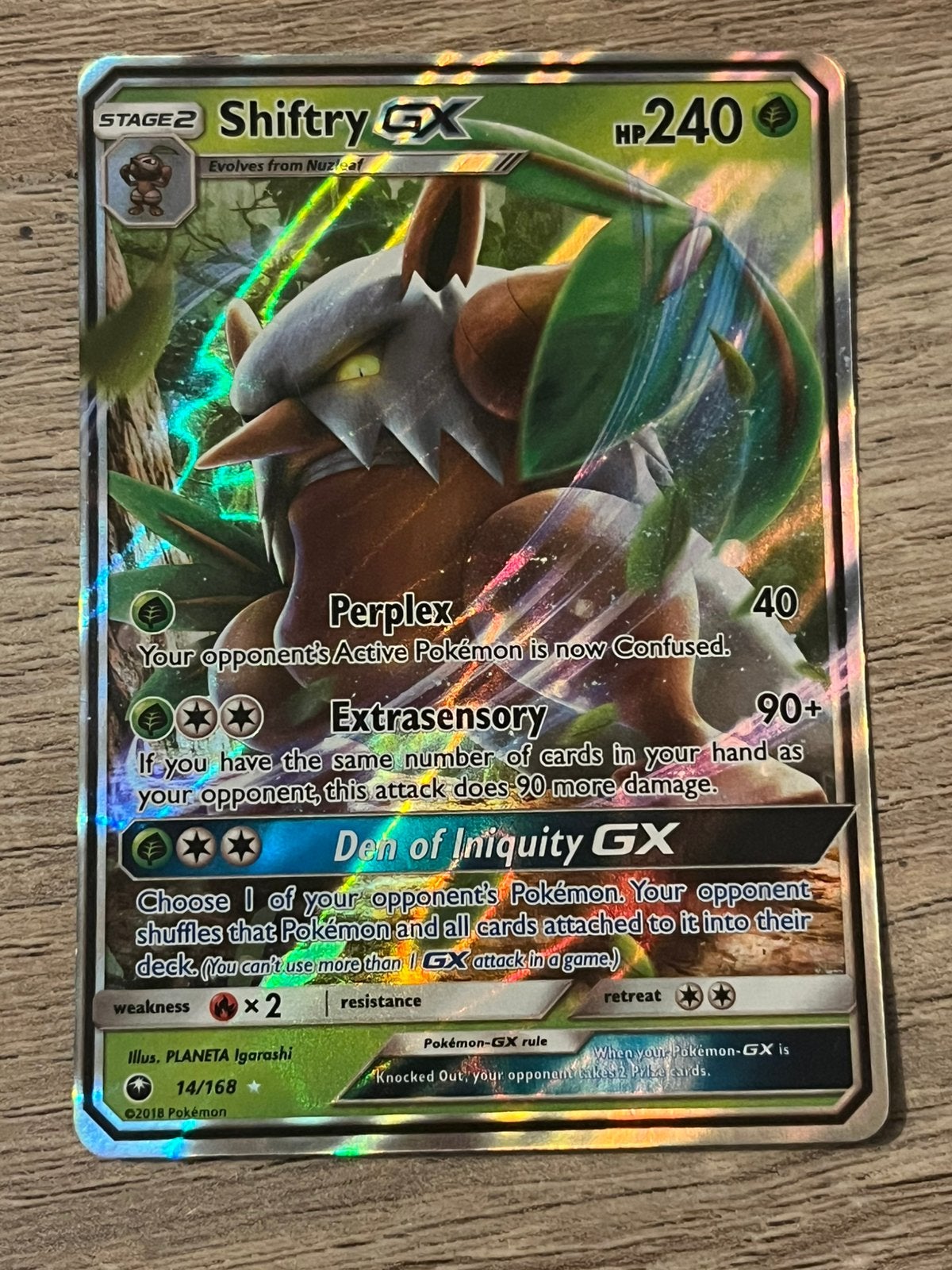 Shiftry GX - Celestial Storm (14/168) - Pokemon Kaart, Ophalen of Verzenden, Zo goed als nieuw