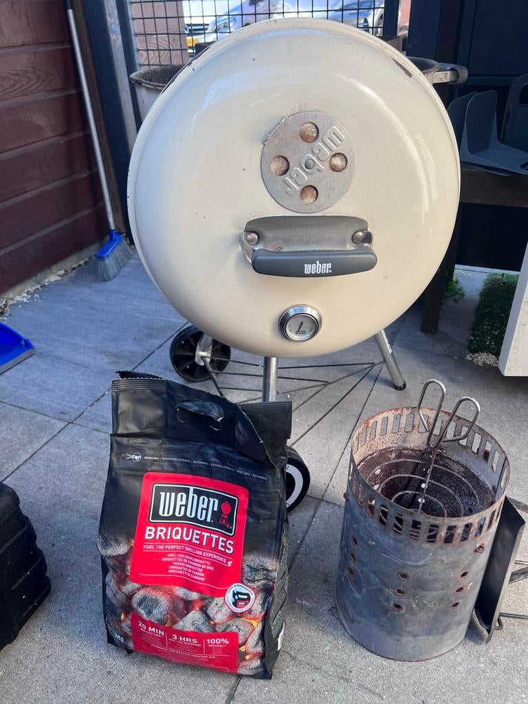 Weber Compact Kettle BBQ 47cm met brikettenstarter, Tuin en Terras, Ophalen, Gebruikt