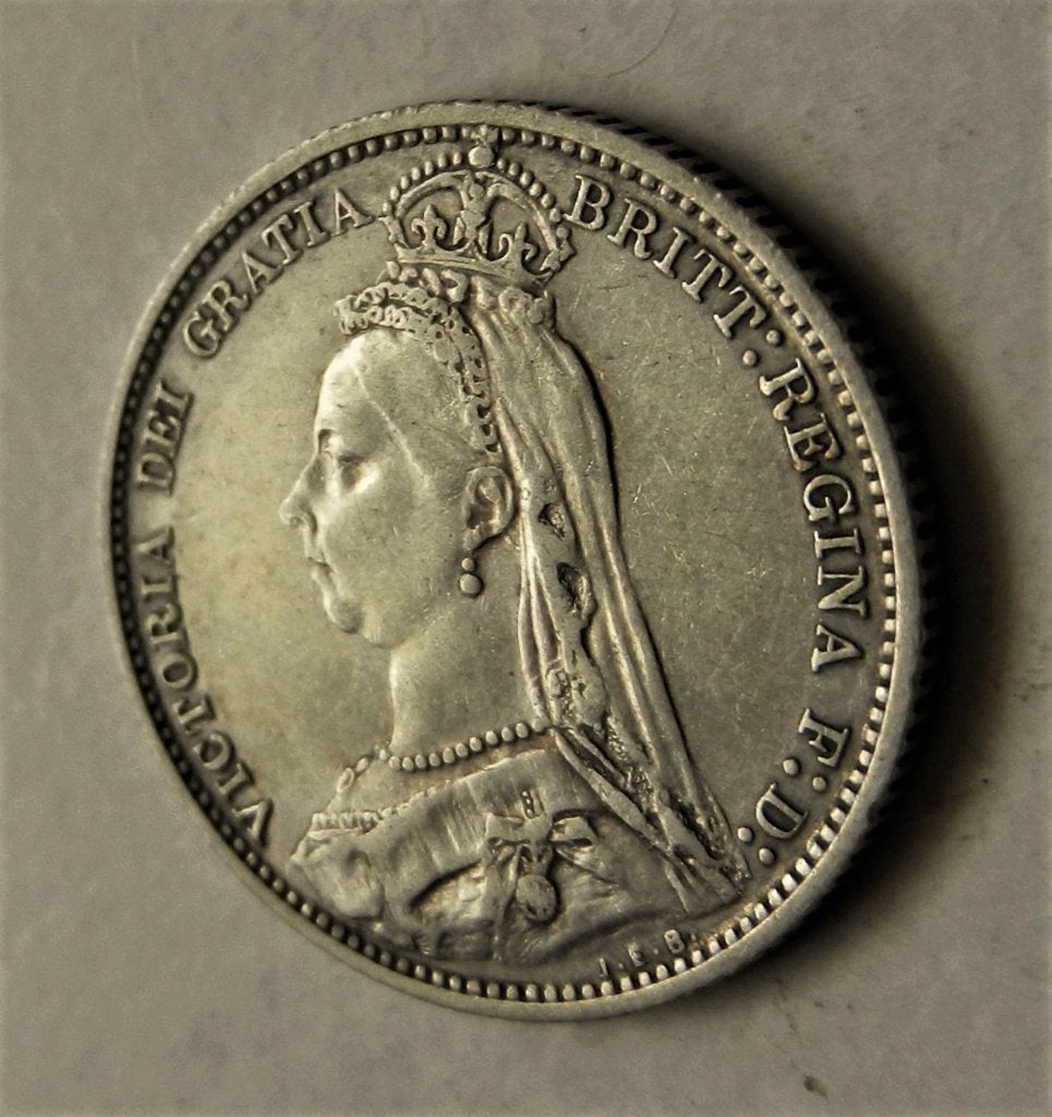 Engeland 6 pence 1887, Verzenden, Overige landen, Losse munt, Zilver