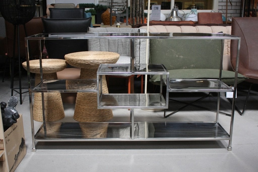 Stijlvolle open kast sidetable roomdivider dressoir metaal, Huis en Inrichting, Ophalen, Zo goed als nieuw