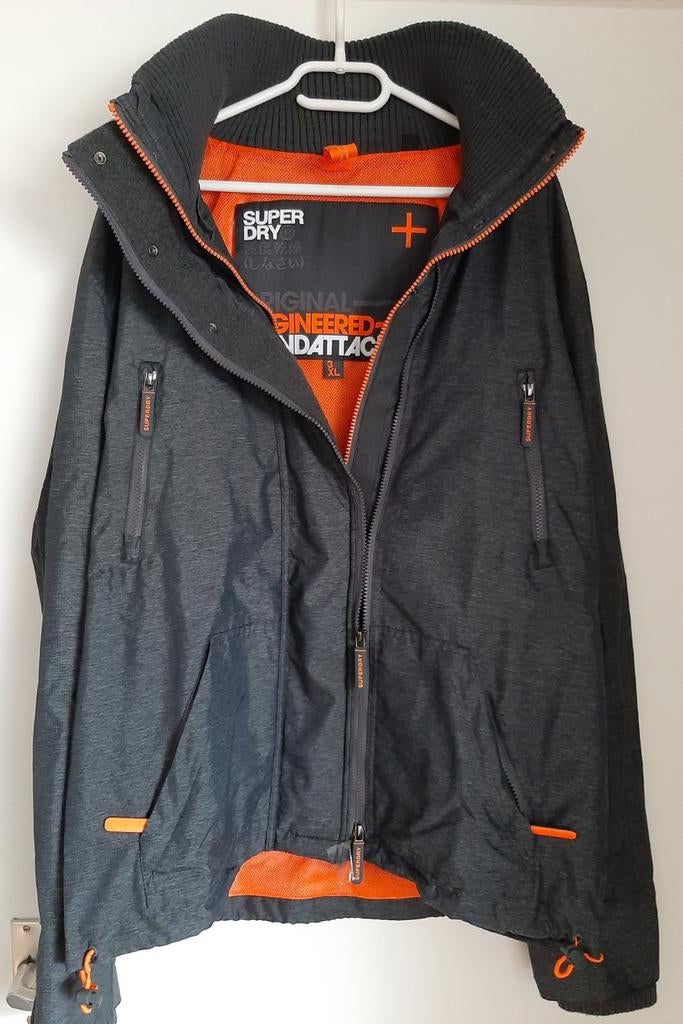 Grijs oranje zomerjas windjack Superdry maat XXL, Kleding | Heren, Jassen | Zomer, Overige maten, Ophalen of Verzenden, Zo goed als nieuw