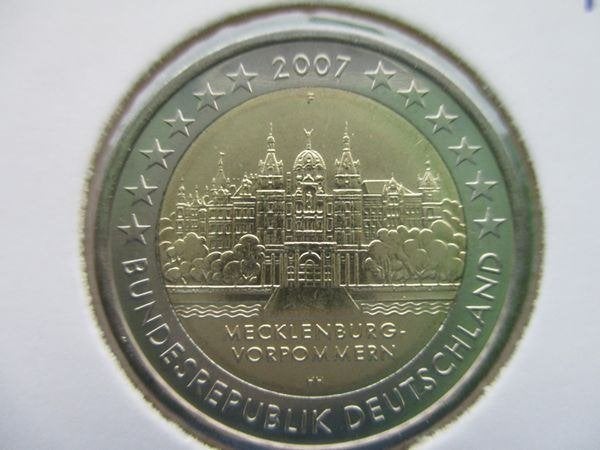 (vaw4035) 2007 Duitsland 2 euro Mecklenburg-Vorpommern (UNC), Postzegels en Munten, Ophalen of Verzenden, Duitsland, 2 euro, Losse munt